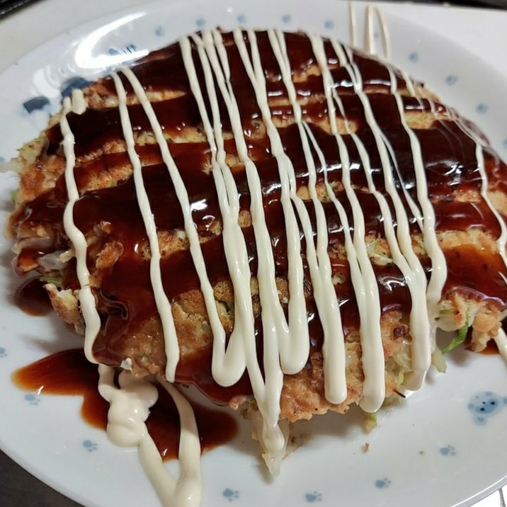 ヘルシー!オートミールでお好み焼き♪